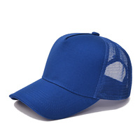 Sombreros de camionero de 5 paneles en blanco personalizados gorra de camionero de malla lisa de alta calidad
