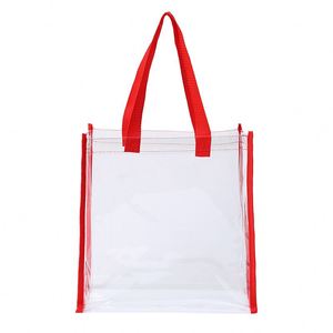 Advertising Promotional Personalized Customized <b>Vinyl</b> Transparent Sport Pvc Clear Stadium Approved Tote <b>Bags</b> - Product Image 3