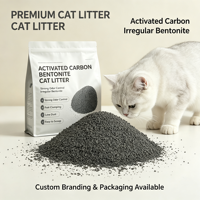 Litière pour chat en bentonite activée à prix d'usine OEM, agglomération rapide, faible poussière, contrôle des odeurs, sable pour chat personnalisé en gros
