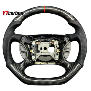 Volant de direction en fibre de carbone véritable personnalisé de style course pour Ford F150 SVT <span class=keywords><strong>Lightning</strong></span> 97-03, pièces automobiles, accessoires intérieurs de voiture, YTcarbon - Product Image 3