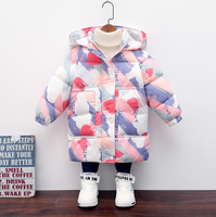 Nouveau design filles vers le bas manteau 2023 hiver enfants mi-longueur enfants vêtements garçons et filles doudounes pour enfant