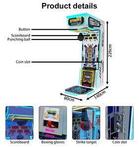 เครื่องเกมอาร์เคดหยอดเหรียญ บูม สไตรค์ ฮีโร่ บ็อกซิ่ง  เกมต่อยมวยสุดมันส์  ทดสอบความแข็งแรง  สนุกสุดเหวี่ยง - Product Image 6