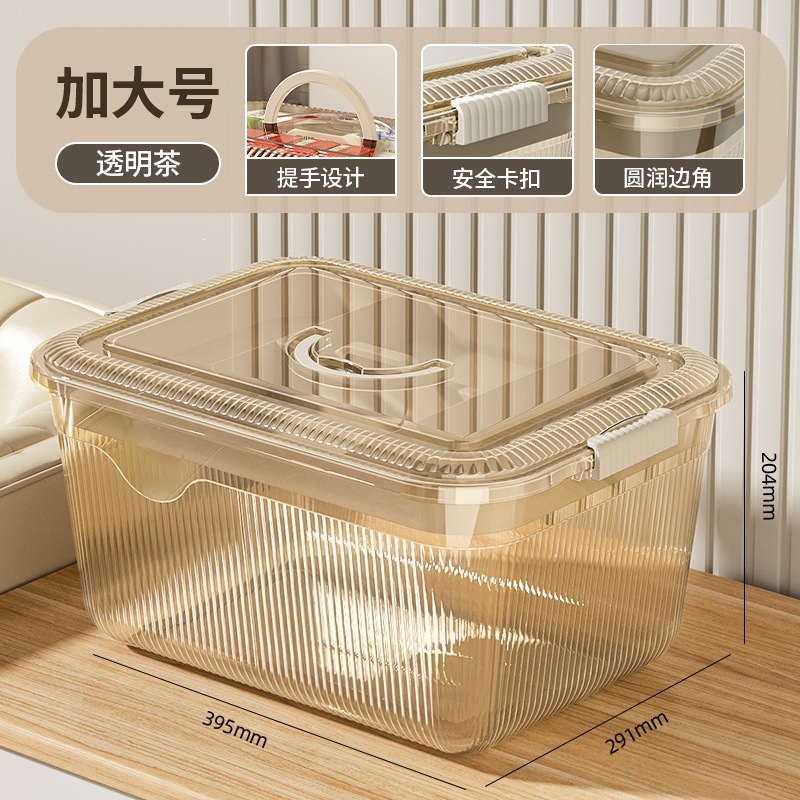 Extra Large Tea-Style [Transparent with Visible Dividers]