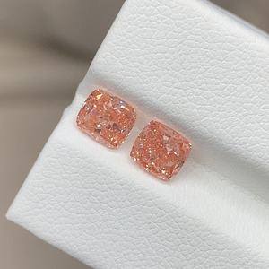 Venta al por mayor IGI Certified Radiant Cut CVD Diamond Lab Creado Pink Fancy <span class=keywords><strong>Vivd</strong></span> Color 2 piezas Diamante Rosa sintético - Product Image 1