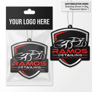 <span class=keywords><strong>D</strong></span>ésodorisant de voiture suspendu en papier personnalisé - Forme sur mesure - Logo imprimé - Carte parfumée - Product Image 4