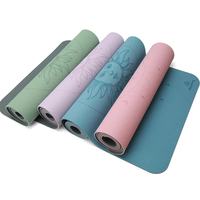 Tapis de yoga écologique en TPE 8 mm, non toxique et recyclable, certifié REACH, antidérapant pour le yoga chaud
