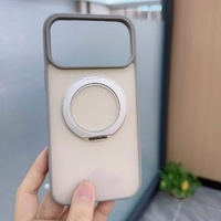 Nouvelle coque de téléphone portable créative avec protection d'objectif électroplaquée, antichoc, pour Samsung s24 s25 s26, support magnétique rotatif à 360°