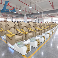 Fauteuil de manucure en cuir souple personnalisé, chaise de loisirs en velours pour salon de beauté et usage domestique