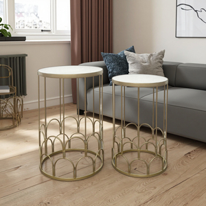 Vàng hiện đại kết thúc khung gương Glass Top <span class=keywords><strong>End</strong></span> bảng Đối với trang chủ khách sạn sử dụng cho phòng khách căn hộ phòng ngủ bên giao diện điều khiển Bảng - Product Image 3