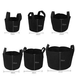 3/5/7/10/15 gallons pour la maison l'extérieur bon marché fibre non tissé <span class=keywords><strong>géotextile</strong></span> tissu d'aération sacs <span class=keywords><strong>de</strong></span> jardin gallon <span class=keywords><strong>sac</strong></span> <span class=keywords><strong>de</strong></span> culture feutre Pot <span class=keywords><strong>de</strong></span> plante - Product Image 5