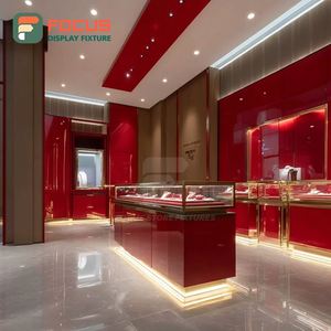 Mostrador de Exhibición de Joyería de Lujo, Vitrina de Metal para Tienda de Joyería - Product Image 4