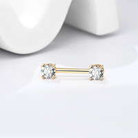 Piercing Stories Anneaux de téton en or massif 14K motif cerf-volant, bijoux de piercing corporel