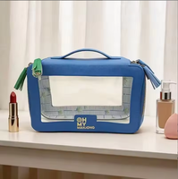 Sac de rangement pour tuiles de mahjong de luxe, moderne, durable, écologique, imperméable, pliable, transparent en PVC, avec poignée à franges, multicolore