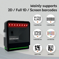Escáner de Código de Barras SHUNQI de Escritorio, 4 Mil, 2D, Omnidireccional, CMOS, Lector de Códigos de Barras 1D y 2D para Supermercado