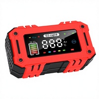 Chargeur de batterie intelligent universel 12V 6A/8A/10A/15A AC/DC pour moto et voiture, compatible AGM, au plomb-acide, avec fonctions SCP, OTP, ignifuge et réparation par impulsions