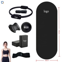 Ensemble de yoga et Pilates : Tapis en PU, Anneau de Pilates, Bandes de résistance, Bloc de yoga, Ballon de yoga – Idéal pour l'entraînement à domicile, pour débutantes, vente en gros, OEM