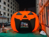 Citrouille gonflable d'Halloween pour extérieur, motif dessin animé d'horreur