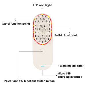 Synogal Red Light <strong>Vibrating</strong> Electric <strong>Hair</strong> Growth <strong>Scalp</strong> Magic Brush Oil Bottle Applicator <strong>Hair</strong> Care <strong>Scalp</strong> Massager Comb
