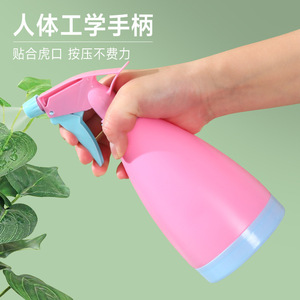 Candy Colored Spray Bottle <b>Manual</b> <b>Pump</b> Garden Watering Can Plastic Household Use For Plants And Cleaning - Product Image 4