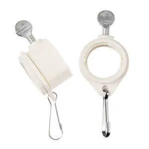 Wholesale High quality 0.74/0.88/1.0/1.15/1.26inch plastic white rotating mounting rings,hand flag pole hardware rings