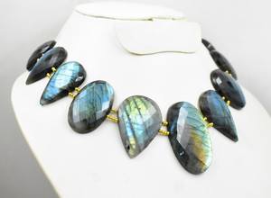 Collar de cuentas de labradorita de estilo clásico, cadena de perlas de agua dulce para collares de cuentas de moda de fiesta - Product Image 3