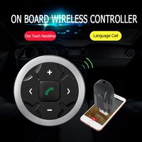 Contrôleur de volant sans fil Doty DT-005 avec bouton multimédia BLE et indicateur LED pour voiture, moto, vélo, guidon, appels