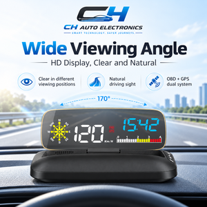 HUD <span class=keywords><strong>de</strong></span> voiture <span class=keywords><strong>à</strong></span> écran large <span class=keywords><strong>de</strong></span> 14,3 cm, avec affichage stéréo flottant, système double OBD2 GPS et navigation via application Bluetooth, synchronisation avec boussole - Product Image 6