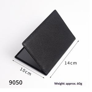 Porte-passeport en cuir véritable Pebble, ensemble d'identification en cuir de vache, housse de protection simple sans fermeture, doublure en polyester - Product Image 3