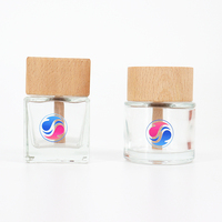 Bouteille vide de 10ml, cylindre/carré, Mini bouteille de diffuseur d'huile essentielle avec bâton de boule en bois