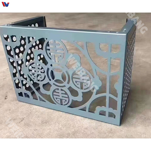 ฝาครอบเครื่องปรับอากาศอลูมิเนียมทรงสี่เหลี่ยมผืนผ้า ดีไซน์ทันสมัย สำหรับภายนอกอาคาร พร้อมแผ่นกันฝุ่นแบบระแนง  รองรับเครื่องปรับอากาศขนาด 100btu+ - Product Image 4