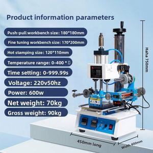 Pneumatic Hot Stamping Imprinting <b>Machine</b> Plastic <b>Laminator</b> - Product Image 5
