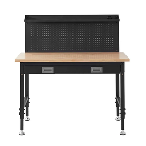 48-inch Chiều cao-có thể điều chỉnh bàn làm việc bằng gỗ hàng đầu trở lại ngăn kéo nhà văn phòng hội thảo nhà để xe bàn làm việc Pegboard OEM/ OBM - Product Image 1