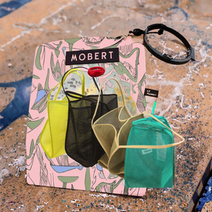 Bolso de playa de malla de poliéster mediano OEM para verano con correa para el hombro, bolsa de compras de ropa de natación de malla reciclada - Product Image 3