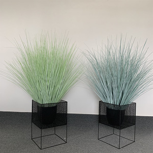 Herbe d'oignon en plastique de haute qualité de haute qualité avec pot décoration de jardin à la maison herbe d'oignon artificielle - Product Image 2