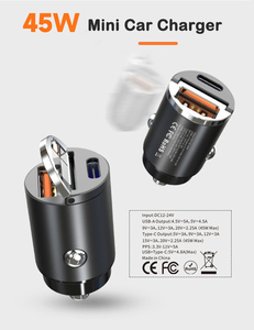 Bộ Sạc Xe Hơi USB C Kép 45W Với Bộ Sạc Xe Hơi Di Động Nhỏ Gọn Và Toàn Thân Bằng Kim Loại Cho Máy Tính Xách Tay Điện Thoại Thông Minh - Product Image 4