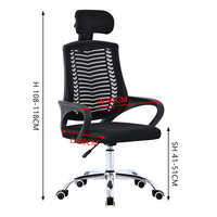 Échantillon Gratuit Chaise de Bureau Moderne en Maille de Haute Qualité Incassable, Pivotante et Réglable avec Appui-tête