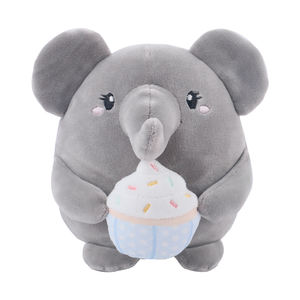 Peluche éléphant mignonne avec design cupcake, rembourrage en coton PP, doublure en maille, couverture pour bébé, enfants, cadeau et décoration de la maison - Product Image 6
