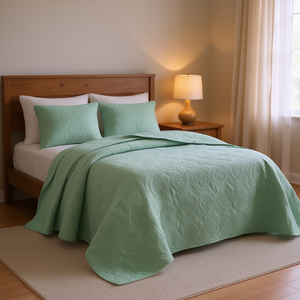 Ensemble de couvre-lit réversible Db, 3 pièces, couvre-lit taille King Queen, motif jacquard, polyester, literie de chambre à coucher - Product Image 2