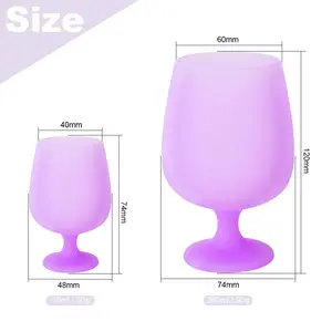 Silicone Cálice Inquebrável Silicone Vinho Copos com Hastes Tasting Wine Cup para Cocktails Vermelhos e Brancos