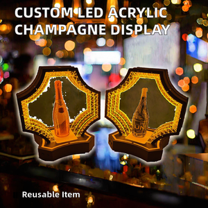 Factory Customized Acrylic Rechargeable <b>LED</b> for Bottle Display Presenter Gold <b>Light</b> Nightclub <b>Bar</b> VIP Service Reusable - Product Image 4