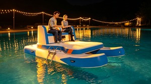 Yacht de plaisance gonflable en PVC, catamaran gonflable pour lac et extérieur, yachts flottants gonflables avec <span class=keywords><strong>moteur</strong></span> électrique pour les vacances en mer - Product Image 6