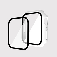 Coque PC mate + film trempé intégré, protection d'écran complète pour Apple Watch Series 12 11 Ultra4 42MM 46MM 49MM Bumper