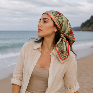 Digital Print European American <b>Silk</b> <b>Scarf</b> Women Square Adult Pattern Fashion Breathable Reversible Daily Wear All Seasons - Product Image 6