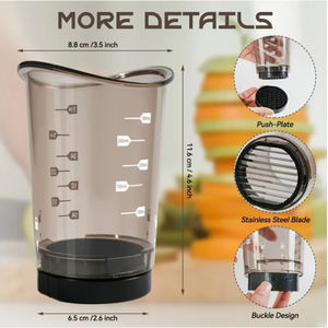 En gros, Coupe-fruits rapide à plaque poussoir pour fraises, bananes et légumes, pour la préparation rapide de salades - Product Image 3