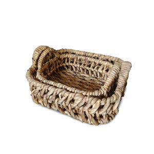 Twist Seagrass Water <b>Hyacinth</b> Rattan Storage <b>Basket</b> Elegant Clothing Container for Organizing - Product Image 1
