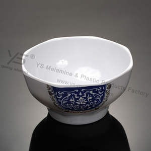 Melamina oito potes de ângulo com padrão dourado chinês - Product Image 4