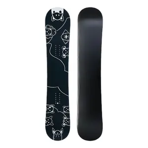 Professional level snowboard with flat pattern and eight figure carving