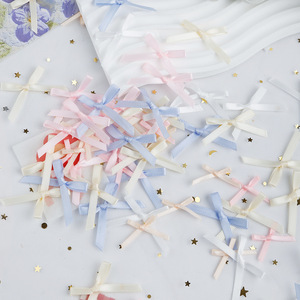 Nine-Colored Ribbon Mini Bow Decorative Accessories 3mm Handmade Polyester Multi-Color For Home Decoration DIY Craft - Product Image 4