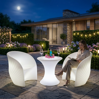 Lampe de sol LED lumineuse pour balcon, table et chaise, éclairage décoratif pour jardin et pelouse, ambiance festive, lumière d'ambiance pour hôtel et bar, en plastique