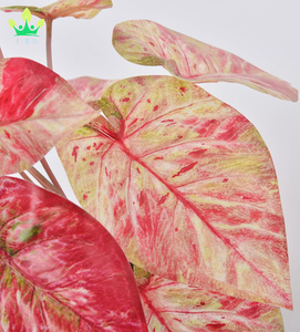 ประดิษฐ์กระถาง<span class=keywords><strong>สีชมพู</strong></span> Caladium พืชในร่มFaux Taroพืชหม้อสําหรับHome Officeโต๊ะห้องน้ําห้องนอนGreeneryตกแต่ง - Product Image 6
